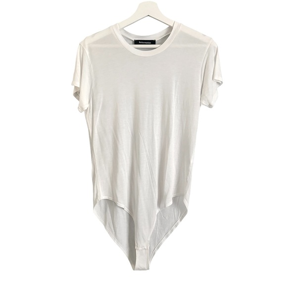 Reformation Jeans White Trop Bodysuit - Picture 2 of 8